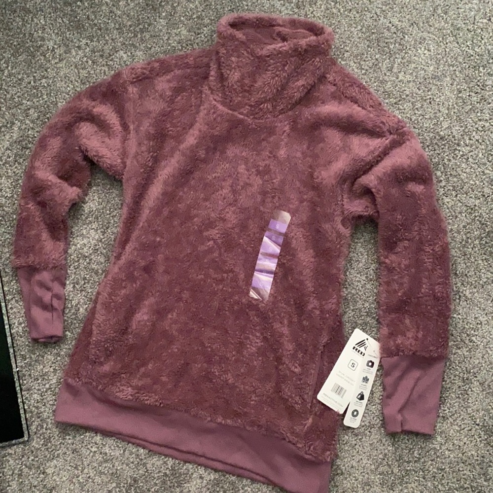 New! Fuzzy purple turtleneck sweatshirt